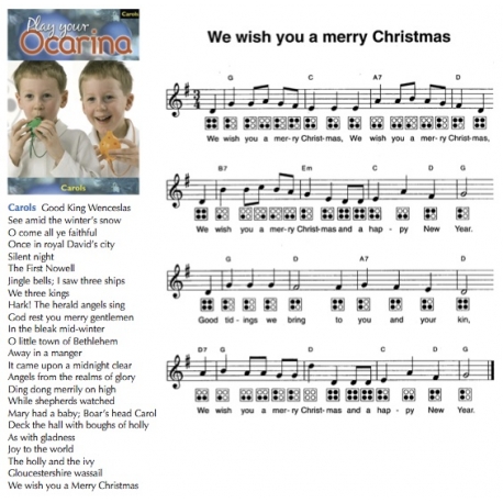 We Wish You A Merry Christmas | Twelve Hole Ocarina Tab