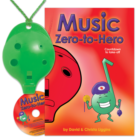 Green 4-hole Oc with Music Zero-to-Hero and CD