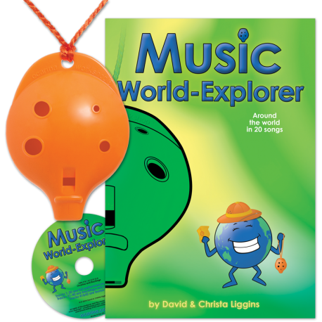 Orange 4-hole Oc with Music World-Explorer and CD