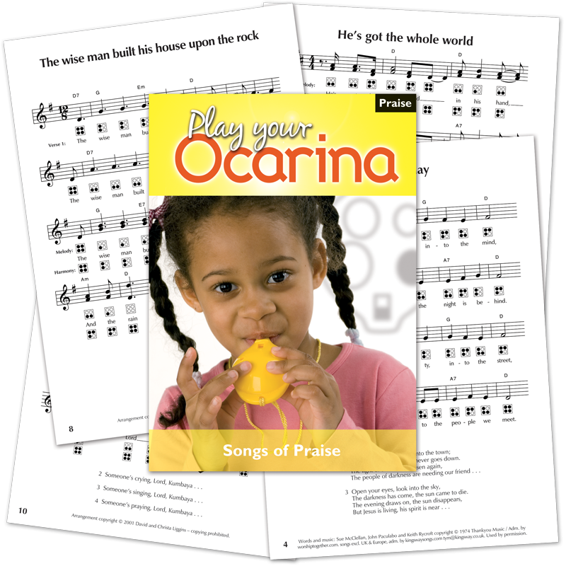 4hole Ocarina and 123 Ocarina Book Set Ocarina