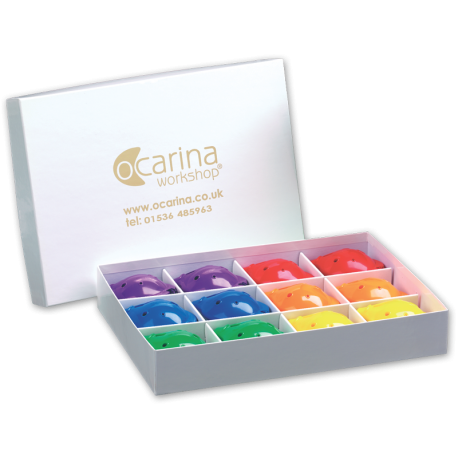 Rainbow box of 12 x 4-hole Oc