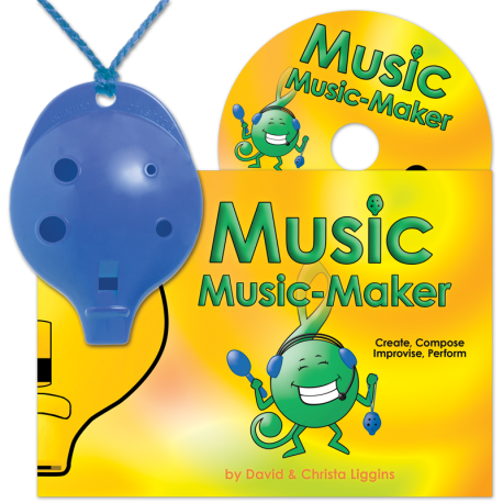 Blue 4-hole Oc with Music Music-Maker and CD